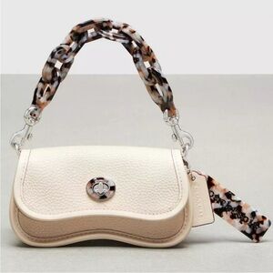 Coachtopia By Coach Cream Leather Mini Wavy Dinky Handbag NWT and Dustbag